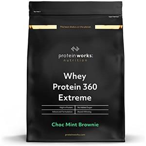 The Protein Works - Proteine Whey 360 Extreme in Polvere - Brownie Menta e Cioccolato - Frullato Ad Alto Contenuto Proteico - Con Glutammina, Vitamine e Minerali - 1,2kg