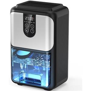 zropeao Deumidificatore Casa Muffa 2000ML, Deumidificatore Portatile Silenzioso Piccolo con Sbrinamento Automatico, Illuminazione a 7 colori e Timer 4-48 ore per Camera da Letto Bagno Cantina, 550ML/24H