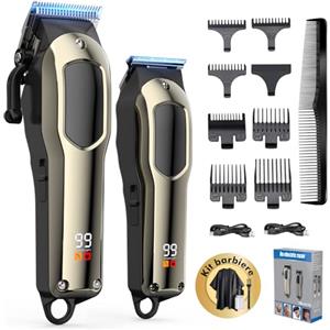 Singphere Tagliacapelli Uomo Professionale - Macchinetta Per Capelli Trimmer Capelli, Tagliacapelli Elettrico Professionale, Set Macchinetta Per Capelli e Rasoio Elettrico per Barba, Regalo Per Uomo