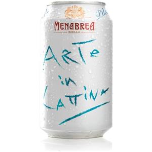MENABREA - Birra Pils - Arte In Lattina - Cartone Da 24 Lattine - 330 ml
