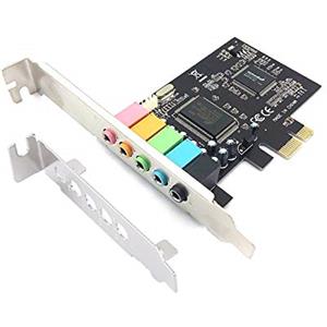 Pardarsey Padarsey - Scheda Audio PCIe 5.1 Interna per PC Windows 7, 3D Stereo PCI-e Con Staffa a Basso Profilo, Chip CMI8738, 32/64 Bit