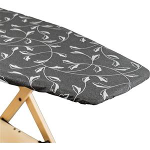 Generico Copertina per Asse da Stiro, Compatibile con Foppapedretti, Colore Argento/Grigio, Copriasse da stiro , copertura asse da stiro con Elastico, Tessuto 100% Cotone, 115 x 63 cm, Made in Italy