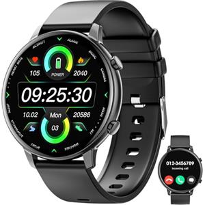 Hwagol Smartwatch Uomo Donna, 1.39" HD Orologio Smartwatch con Sonno/SpO2/Cardiofrequenzimetro, Rotondo Orologio Contapassi Donna con 140+ Sportive, Smart Watch Chiamate Compatibile per iOS Android