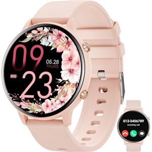 Hwagol Smartwatch Donna Uomo, 1.39" HD Orologio Smartwatch con Sonno/SpO2/Cardiofrequenzimetro, Rotondo Orologio Contapassi Donna con 140+ Sportive, Smart Watch Chiamate Compatibile per iOS Android