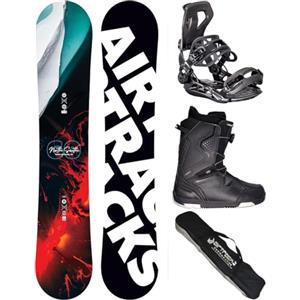 Airtracks Snowboard Set Tavola North South Four Wide Uomo 150 + Attacchi Master + Scarponi Strong ATOP 43 + SB Bag