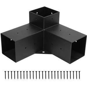 Buachois Kit Pergola, Staffa Del Gazebo, Staffa Angolare In Legno Kit Post Base Fai -Da -Te, Galvanizzato A Polvere Galvanizzata Posta Di Gazebo Completamente Saldata Per Il Legno Di (Buachoissqp-12)