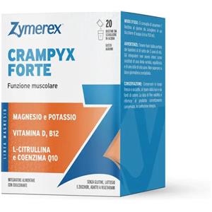 Zymerex Crampyx Forte - Integratore in Bustine per Funzione Muscolare con Magnesio, Potassio, Vitamine B12 e D - 20 Bustine