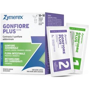 Zymerex Gonfiore Plus - Integratore Alimentare con Prebiotici e Probiotici per Contrasto al Gonfiore Addominale - 28 Bustine