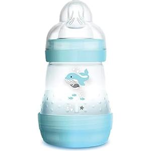 MAM Biberon Easy Start Anticolica, con Tettarella in Silicone SkinSoftTM, 0+ Mesi, 160 ml, Azzurro