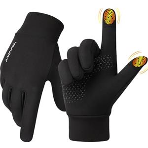 YANIKY Guanti da ciclismo da uomo e donna, antivento, guanti termici, invernali, antiscivolo, per ciclismo, corsa, escursionismo, guida