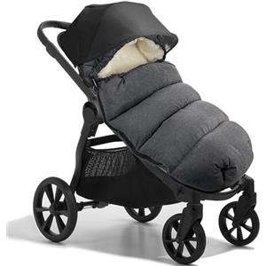 goldmiky Sacco Termico Passeggino Universale, Sacco Termico per Bebè, Fodera in Caldo Pile, Lavabile in Lavatrice Rimovibile, per Passeggini e Carrozzine con Imbracatura a 3 e 5 Punti (Velluto di agnello)