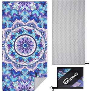 KUOGAS Telo Mare xxl 90×180, Telo Grande In Microfibra Ad Asciugatura Rapida, Telo Bagno Senza Sabbia, Coperta Mare Donna