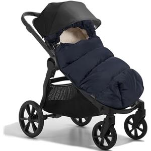 goldmiky Sacco Termico Passeggino Universale, Sacco Termico per Bebè, Fodera in Caldo Pile, Lavabile in Lavatrice Rimovibile, per Passeggini e Carrozzine con Imbracatura a 3 e 5 Punti (blu)