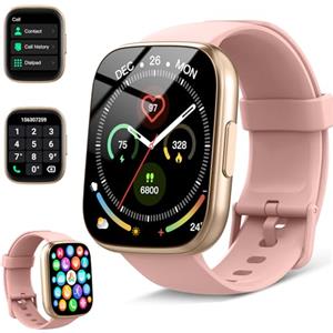 Poounur Orologio da polso da uomo e da donna, 1,95″ HD Touch con funzione telefono, 110+ modalità sportive, smartwatch fitness tracker con cardiofrequenzimetro, monitoraggio del sonno, contapassi