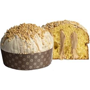 Amanti taste and passion Panettone Artigianale Farcito con Crema al Caramello Salato - Ricoperto di Caramello Pralinato - Senza Uvetta e Canditi - Pasticceria La Torraca - 1,2 Kg - Alta Qualità - Cilento - Campania