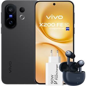 VIVO X200 FE Smartphone 5G, Cellulare 12GB + 512GB, Display LTPO da 6,31 con calibrazione del colore ZEISS Master, fotocamera Superteleobiettivo ZEISS da 50MP con IA, Mediatek Dimensity 9300+