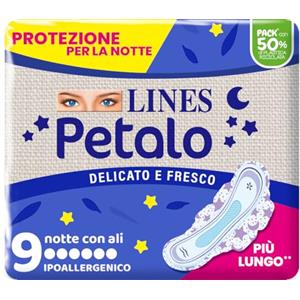 Lines Petalo Assorbenti Ultrasottile Notte, 9 Pezzi