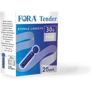 METER Lancette Pungidito FORA Tender 30G Sterili Monouso - 25 Pezzi