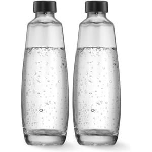 sodastream Set 2 bottiglie in vetro da usare SOLO per gasatore DUO, capacità 1 Litro