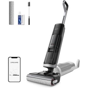 DREAME H14 AE Aspirapolvere Lavapavimenti, Aspirazione da 18.000 Pa, Lavaggio con Acqua Pulita, Design Piatto, Pulizia con Spazzola su 2 Lati, 0 Grovigli, Lavaggio e Asciugatura a 60 °C della Spazzola