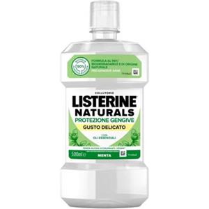 Johnson & Johnson Listerine Naturals Collutorio Protezione Gengive Gusto Delicato 500 ml - Formula Biodegradabile e Naturale