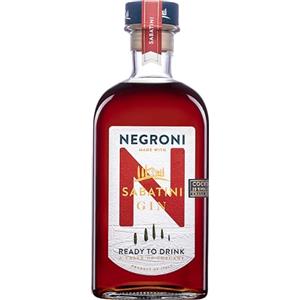 Sabatini Gin, Negroni Ready to Drink, Cocktail Pronto da Bere, 1000ml, Ideale per Negroni Premium, Note Dolci e Amare Equilibrate, Miscela di Sabatini Gin, Vermouth e Bitters, Idea Regalo, 25% Vol.