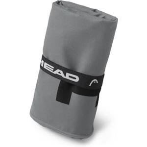 osama home HEAD Active - Asciugamano Microfibra con Elastico, Asciugamano Palestra Leggero Rapida Asciugatura, Valido come Telo Multiuso, Asciugamani Bagno Assorbente Salvaspazio Viaggio 70x140, Night Shade Grey