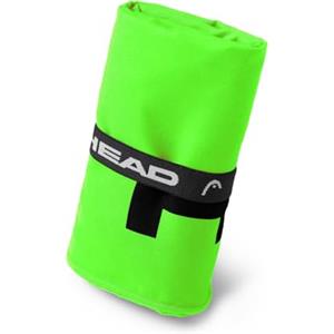 osama home HEAD Active Fluo - Asciugamano Microfibra con Elastico, Asciugamano Palestra Leggero a Rapida Asciugatura Valido come Telo Multiuso, Asciugamani Bagno Assorbente Salvaspazio da Viaggio 60x110, Verde