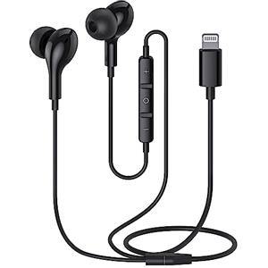 Guguearth Auricolari per iPhone 14,Cuffie per iPhone 13,MFi Certified Magnetico Hi-Fi Stereo in-Ear Auricolari iPhone, Cuffie iPhone con Filo con microfono Compatibili per iPhone 14 13 13Pro 12 11 X XR(Nero)