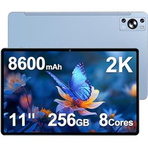 Dghrti Tablet Android, 2K Display, 11" 16GB RAM,256GB ROM (expandable up to 1TB),8-Core,8600mAh,WiFi 5G,BT 5.0,13+5MP Front and Back Cameras, Tablets-Blue