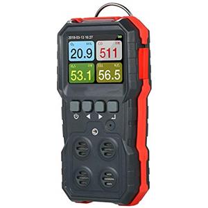 WYZXR Rilevatore di gas 4 in 1, rilevatore di gas multigas portatile Rilevatore di monossido di carbonio portatile digitale Tester di gas solfuro di idrogeno con display LCD