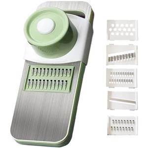 Generic Tagliaverdure multifunzionale, 3/5/6 confezioni portatile mandolina affettatrice, taglierina S verdure con regolabile