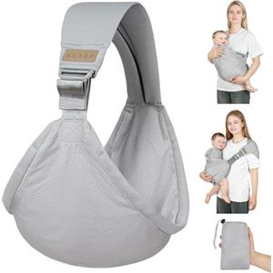 AUYAO Marsupio Neonato, Multifunzionale Fascia Porta Bebe, Marsupio Laterale per Neonati Fino a 15KG, Portabebè Bambino Ergonomico, Traspirante e Regolabile