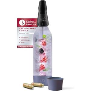 iSi Twist'n Sparkle Virtuoso Spruzzatore d'acqua 0,95 l - Soda Maker per acqua frizzante, succhi e cocktail - Sprudler & Soda Maker con custodia in silicone antiscivolo - Macchina alternativa per