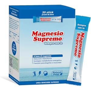 Natural Point MAGNESIO SUPREMO SEMPRE CON TE DA 20 STICK PRONTI DA BERE……