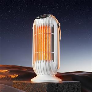 Vincona Stufetta Elettrica Basso Consumo, Stufa Bagno, Mini Termoventilatore Ceramico da 1500W, Protenzione Anti-surriscaldamento e Ribaltamento, 3 Impostazioni di Calore per Soggiorno, Stanze (White)