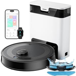 LEFANT M2S Pro Robot Aspirapolvere Lavapavimenti Con Mappatura, 10000Pa, 240 Minuti, Navigazione Laser dToF, Evitamento Ostacoli PSD, Controllo APP/Alexa, Pulizia Personalizzata, Nero