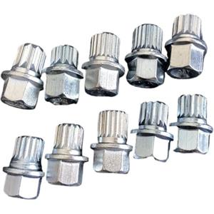 GBZIJIE Viti per Ruote,Bulloni Ruote 5 pezzi antifurto ruota bullone dado di bloccaggio chiave adattatore #000-#009 adatto for Bora Golf Jetta Passat adatto for Audi A4 A6 A8 TT Q7 Q5(005 16 teeth)