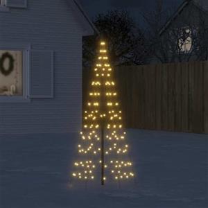 Iiaky Albero Natale da Esterno di luci Albero LED Esterno Albero di Natale Luminoso Altezza 500 cm Senza Il pennone Decorazioni Natalizie Interno Esterno -Bianco caldo-180 cm