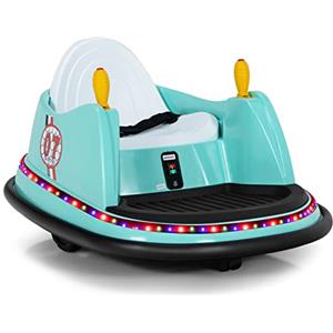COSTWAY Veicolo Elettrico Macchina Elettrica Design Autoscontro per Bambini, Girevole a 360°, con Luci e Musica, con Telecomando, per Bambini 2-5 Anni (Verde)