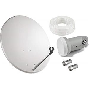 WEB ELETTRONICA SET SATELLITE: PARABOLA 60 CM+LNB+20 METRI DI CAVO+2 SPINOTTI