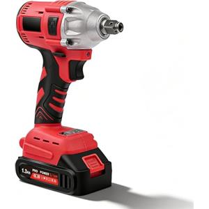 Candeon Avvitatore A Impulsi A Batteria, 300Nm 1/2 Chiave A Percussione Elettrica Senza Fili Con 1300mAh Batteria, Avvitatore Ad Impulsi Brushless Avvitatore A Percussione Per Auto Casa