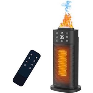 Miavogo 2000W Stufa Elettrica Basso Consumo,Termoventilatore in ceramica silenzioso, con riscaldamento a 3 livelli, funzione timer, doppio utilizzo per caldo e freddo, protezione da surriscaldamento e
