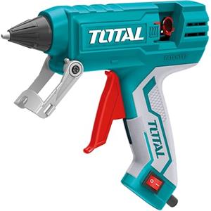TOTAL - Pistola per colla per cavo con potenza di 220 W | Riscaldamento in 3 minuti | Diametro 11,2 mm | Ideale per artigianato | Include 8 barre di colla