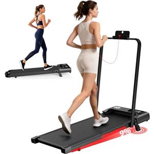 ApexPrime Sports Tapis Roulant Elettrico 4 in 1 Pieghevole con Inclinazione 9% - 2.5HP Motore Silenzioso, 8 km/h, Sistema di Ammortizzazione, Schermo LED, Salvaspazio per Casa e Ufficio