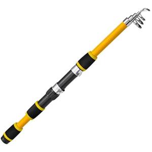 Advokingtap Kit completo canna da pesca telescopica e mulinello per tutte le esigenze di pesca (giallo)