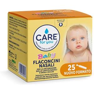Care for You Flaconcini Nasali e Detersione Occhi - Soluzione Sterile Isotonica, 24 Flaconcini Monodose