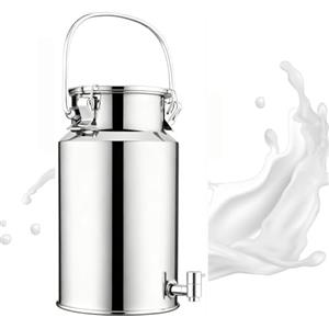 aliooila 201 Bidone Acciaio Inox Litri Per Olio Con Rubinetto,lattina in Acciaio Inossidabile Contenitori Acciaio Inox Per Olio Di Oliva Recipiente Caraffa Per Il Trasporto Di Latte,capacity3-3L