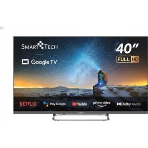 Smart Tech Smart TV 40 Pollici Full HD LED con Google TV - Modello 40QG01V, Colore Nero