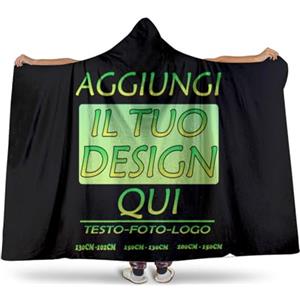 Generic Coperta personalizzata con foto coperta indossabile vestaglia pile donna Personalizzato Design Testo logo ponderata oversize Flanella plaid per uomo weighted blanket idea regalo donne